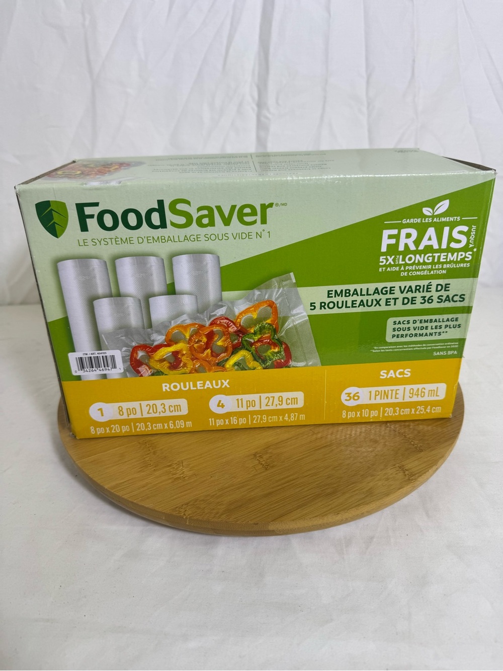 FoodSaver Vacuum Sealer Variety Pack 5 Rolls & 36 Quart Bags BPA